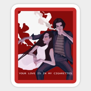 love and cigarettes Sticker